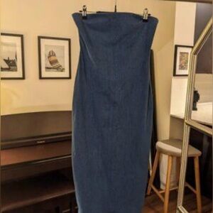 Zara Strapless Dark Blue Dress
